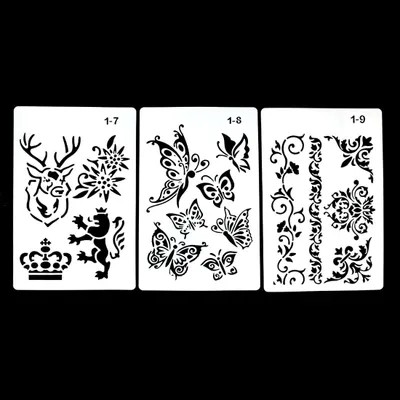 12 Journal-Schablonen, wiederverwendbar, PET, 24,6 x 16 cm