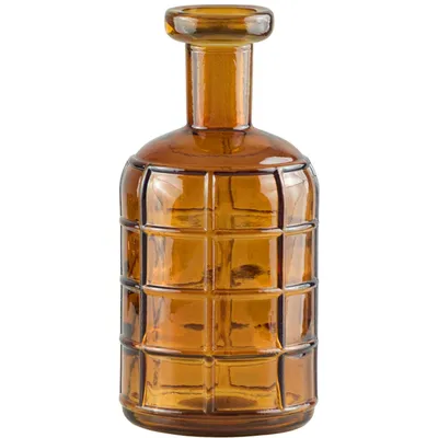 Vase Nova Bernsteingelb 0,6 Liter 9 x 19 cm Blumenvase Deko-Vase Tisch-Deko Hochzeit Geburtstag Vintage Wohn-Deko Dekoration Wohn-Accessoires