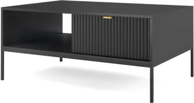 Zdjęcie produktu dla FURNLUX Stolik kawowy Avon Czarny 104cm / Kolor główny: Czarny / Wymiary: 104 x 48 x 68 cm