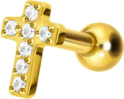 Produktbild von Ohrpiercing Titan Ohrpiercing KRISTALLKREUZ