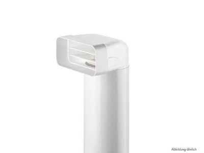 Zdjęcie produktu dla Naber COMPAIR System Ø 125 MF-UR 125 deflektor 90° z rurą okrągłą, biały Długość 1000 mm