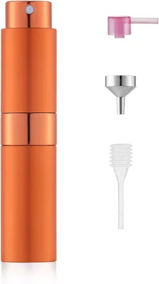 Imagen del producto de Atomizador de perfume recargable, con exterior de aluminio y interior de vidrio, de 10 ml, ideal para llevar