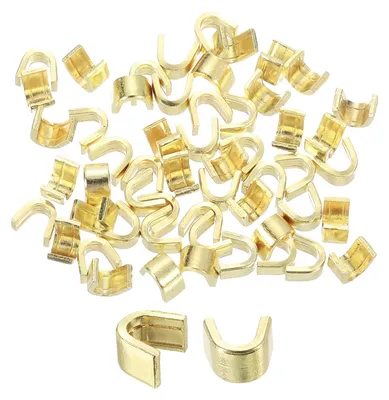 80 Reißverschluss-Schieberhalter, U-förmig, 4,5 mm, hellgold