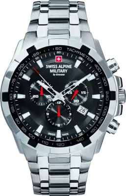 Produktbild von Swiss Alpine Military 7043.9237 Saphirglas Chronograph Herrenuhr 46mm 10ATM