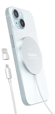 Image de Chargeur magnétique sans fil, 2 en 1, avec aimant puissant