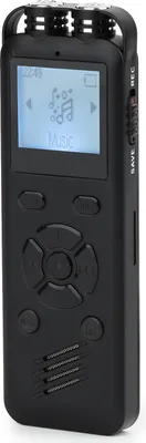 Image de enregistreur vocal 16GB avec réduction de bruit et écran LED Microphone à condensateur intégré 270mah pour les réunions d'affaires et les interviews