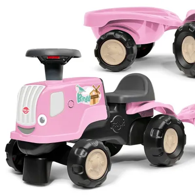 Produktbild von Falk Aufsitztraktor mit Anhänger Birdy Farm Pink 1-3 Jahre
