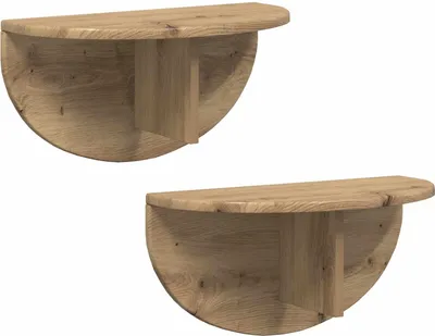 Image de Étagère Murale 2 pcs Chêne artisanal 48 x 24 x 24 cm