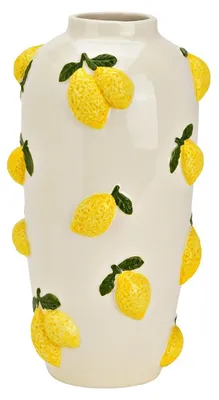 Image de Vase citrons relief en céramique