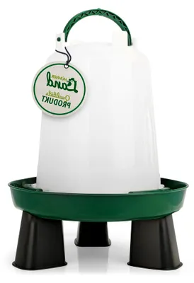 Produktbild von Hühnertränke 1,5, 3 oder 10 l grün | Beheizbare Geflügeltränke für Hühner | Aufhängbarer Wasserspender | Automatische Wassertränke, Tränke, Geflügel Zubehör Zucht | Vogeltränke (1,5L)