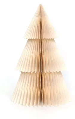 Only Natural – Wabenpapier-Weihnachtsbaum – Elfenbein – 22.5 cm – Ansicht 1
