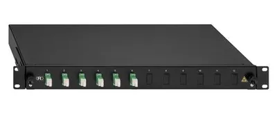 Produktbild von Rutenbeck BL - Glasfaserkabelkiste - extensible - Rack montierbar - LC/APC Duplex SM X 6 - Schwarz,