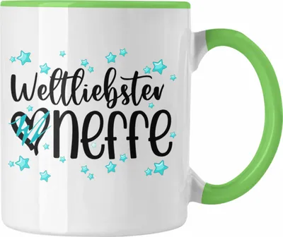 Produktbild von Trendation - Neffe Tasse Geschenk von Tante Onkel Kaffeetasse Geschenkidee Weltliebster Neffe (Grün)