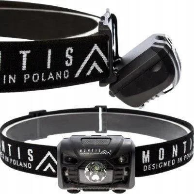Zdjęcie produktu dla Montis Akumulatorowa latarka nagłowna z sensorem MT001, Latarka czołowa, Czarny, Plastik, Guma, Kopolimer akrylonitrylo-butadieno-styrenowy (ABS), Przyciski, Czujnik ruchu, LED, 3 W