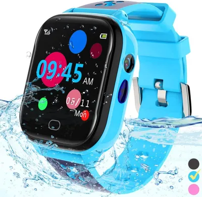 Produktbild von FRLONE Kinder Smartwatch mit Telefonfunktion, SOS-Taste, Kamera, Spiele, Wecker, IP67 wasserdicht für Jungen und Mädchen