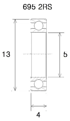Produktbild von Bearing B3 5X13X4Mm