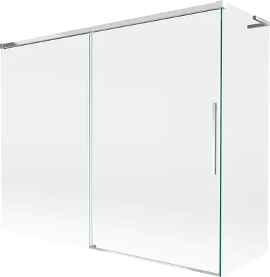 Produktbild von Mexen Rox L Badewannenabtrennung, 2-flügelig verschiebbar 190 + 90 x 150 cm, transparent, Chrom - 8C9L-190-090-01-00