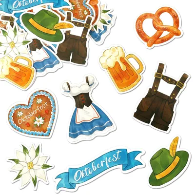 Produktbild von 40 Stück -Tischdekoration, Papierkonfetti mit bayerischen Motiven