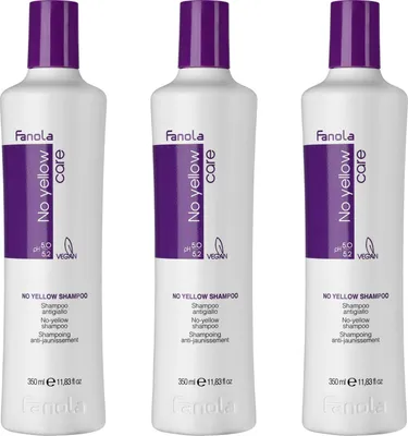 Produktbild von Shampoo No Yellow Anti-Gelbstich für gefärbtes, gebleichtes und gesträhntes Haar 3x350 ml
