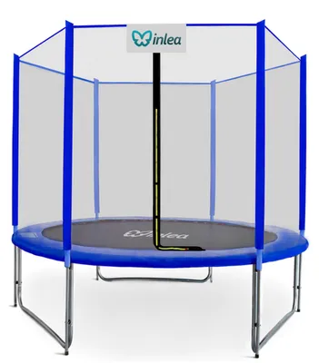 Produktbild von INLEA PREMIUM Jump Trampolin 180 cm mit Außen-Sicherheitsnetz - Hellblau