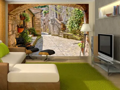 Produktbild von Vlies Fototapete 400x280 cm Tapeten Wandtapete XXL Gasse Stadt c-A-0063-a-d