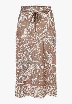 Produktbild von More & More Printed Slinky Skirt, twotone leaf print border 2280 2280 40