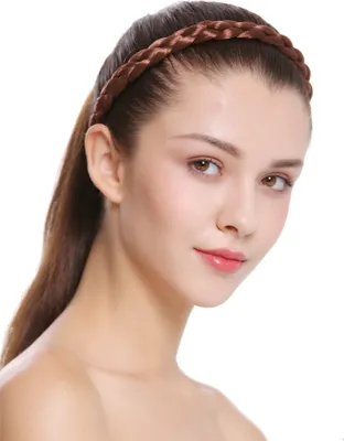 Produktbild von WIG ME UP Geflochtenes Haarband Rotbraun CXT-006-033