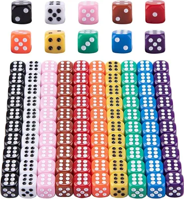 Produktbild von Würfel sechseitig, 14 mm, 100 Stück, für Brettspiele