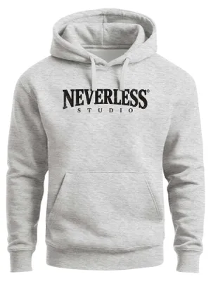 Produktbild von Herren Hoodie Frontprint Neverless Studio College Logo Vintage, KI-generiertes Bild