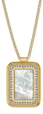 Produktbild von Fossil Halskette-Anhänger Raquel Glitz Edelstahl Gold-Ton JF04996710