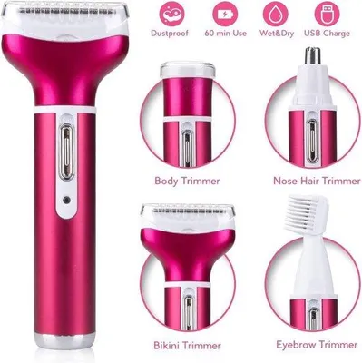 Image de Rasoir pour femmes - 4 têtes - Sans fil - Tondeuse pour femmes