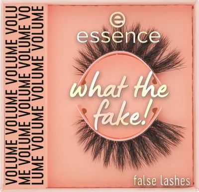 Obrázok produktu pre Essence what the FAKE! false lashes, ierna, eny, Va, Olej, Paraben, ACRYLATES/ETHYLHEXYL ACRYLATE COPOLYMER, PROPYLENE GLYCOL, AQUA (WATER), ETHYLHEXYLGLYCERIN,..., 2 kusov