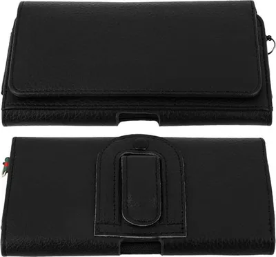 Immagine prodotto di Custodia da cintura con slot per carte di credito per smartphone con schermo da 6'' - Nero