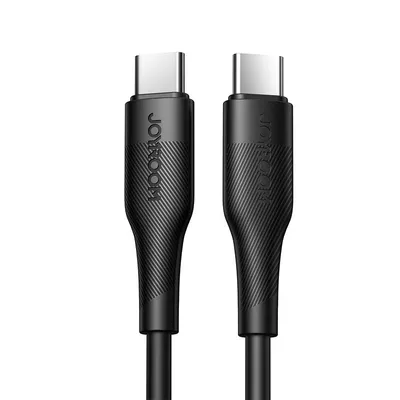 Produktbild von Joyroom-Kabel USB-Typ-C-Kabel - USB-Typ-C-Stromversorgung 60W 3A 0,25m schwarz (Schwarz)