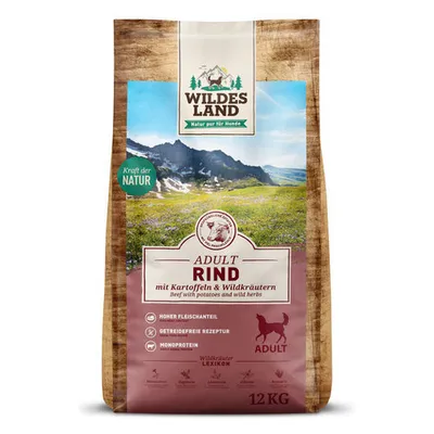 Produktbild von Wildes Land 12kg Rind+Kartoffel,Wildkräu