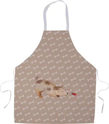 Produktbild von Mr. & Mrs. Panda Schürze Hund Marienkäfer - Hundeglück - Geschenk, Küchenschürze, Kochschürze, Neugierig, Kellnerschürze, Koch, Mischlinghund, Mischlingshund, Hunde