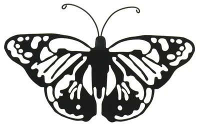 Produktbild von Decoris Wandschmetterling - Gartendekoration - schwarz - Metall - 36 x 25 cm
