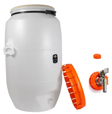 Produktbild von Speidel Getränkefass Kunststofffass Rund 120 Liter mit Edelstahl Auslaufhahn 1/2"