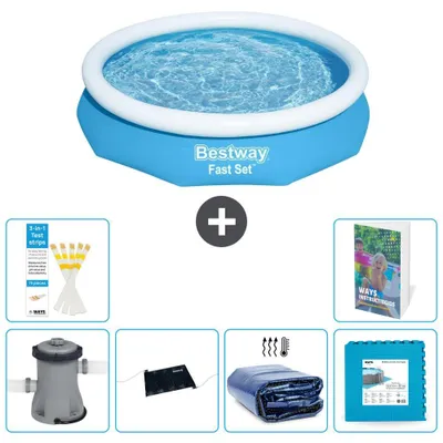Image de Bestway Fast Set, piscine ronde - 305 x 66 cm - 5 pièces, modèle S340