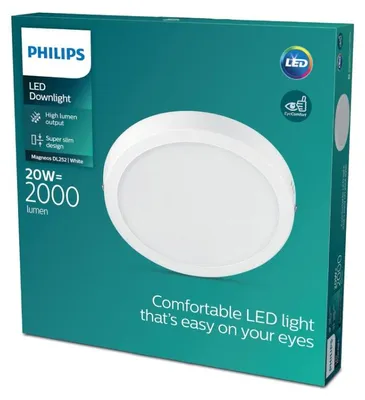 Obrázek produktu pro Philips Funkční Stropní svítidlo Magneos, 20 W, 286 mm, Bodová světla, Žárovky bez možnosti výměny, LED, 2700 K, 2000 lm, Bílá