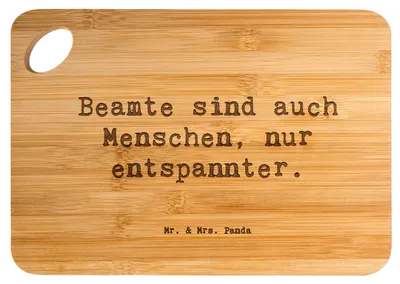 Produktbild von Mr. & Mrs. Panda schneidbrett Spruch Beamtin Entspannt - Transparent - Geschenk, holzschneidebrett, Frühstücksbrett, Geschenkidee, kreative Geschenke, Anerkennung, Beamte