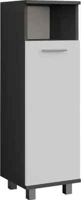 Produktbild von Vicco Midischrank Ilias, 30.2 x 95 cm mit Tür, Anthrazit/Weiß