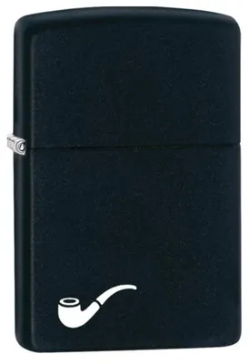 Produktbild von Zippo Pfeifenfeuerzeug schwarz matt Metallgehäuse windfest nachfüllbar Modell 60001269