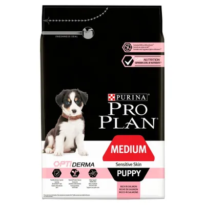 Produktbild von PURINA PROPLAN Medium Welpenfutter für empfindliche Haut mit Optiderma Lachs