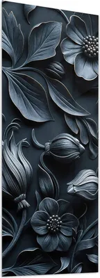 Produktbild von Glasbild 50x125cm in XXL für Wohnzimmer, Schlafzimmer Motiv Florales Muster