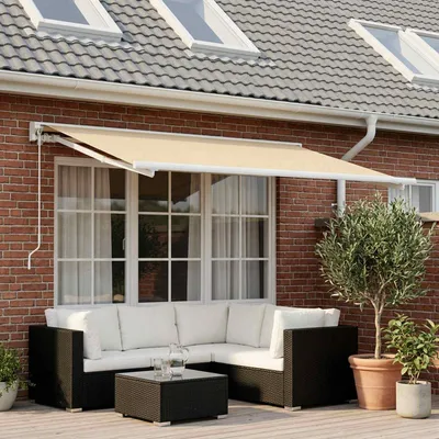 Productafbeelding van Maison Exclusive - Vervangingsdoek voor zonnescherm, crème kleur, 250 x 200 cm, polyester