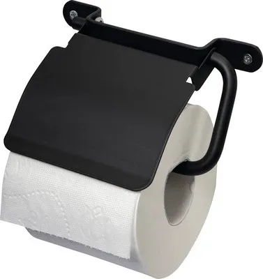 Produktbild von Papierrollenhalter mit Deckel HACEKA Ixi schwarz matt 1208509