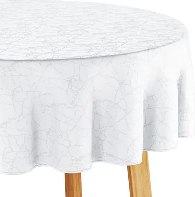 Immagine prodotto di Tovaglia moderna antimacchia ovale 140x180 cm elegante bianca