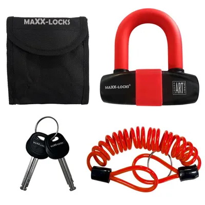 Produktbild von Maxx-Locks Bremsscheibenschloss - ART 4 - Motorradschloss - Rot