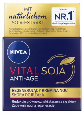 Image de Nivea Vital Soja Anti-Age Crème régénérante de nuit, 50 ml